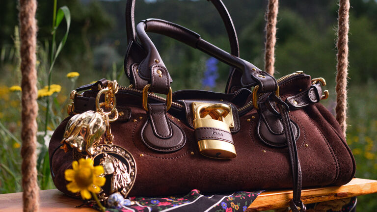 Paddington bag in suede leather