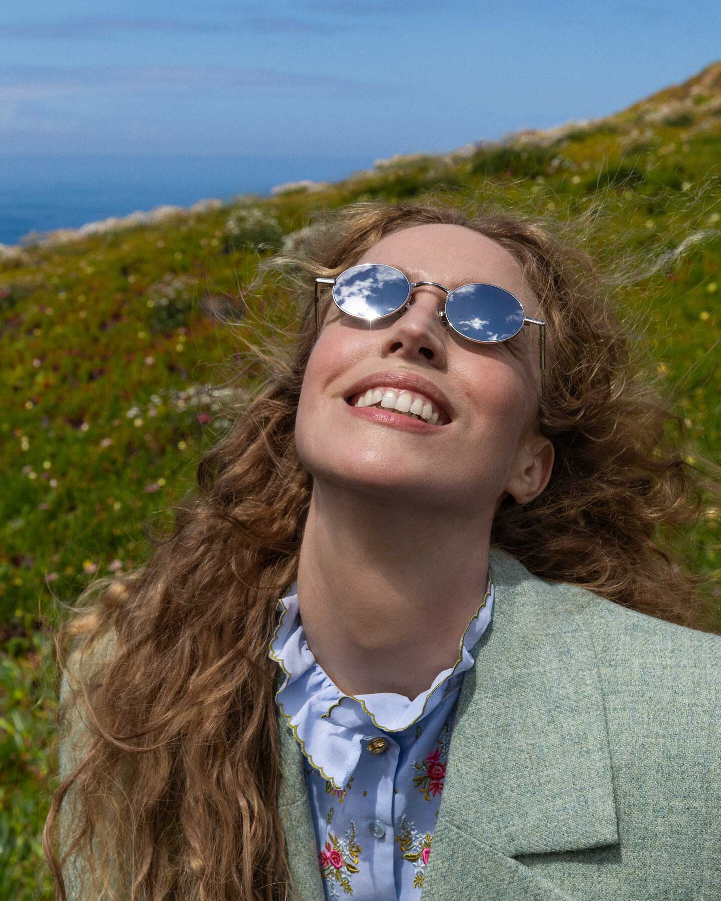 Chlo&eacute; Model Raquel Zimmerman wearing Chlo&eacute; Iconic sunglasses for Winter 26 campaign