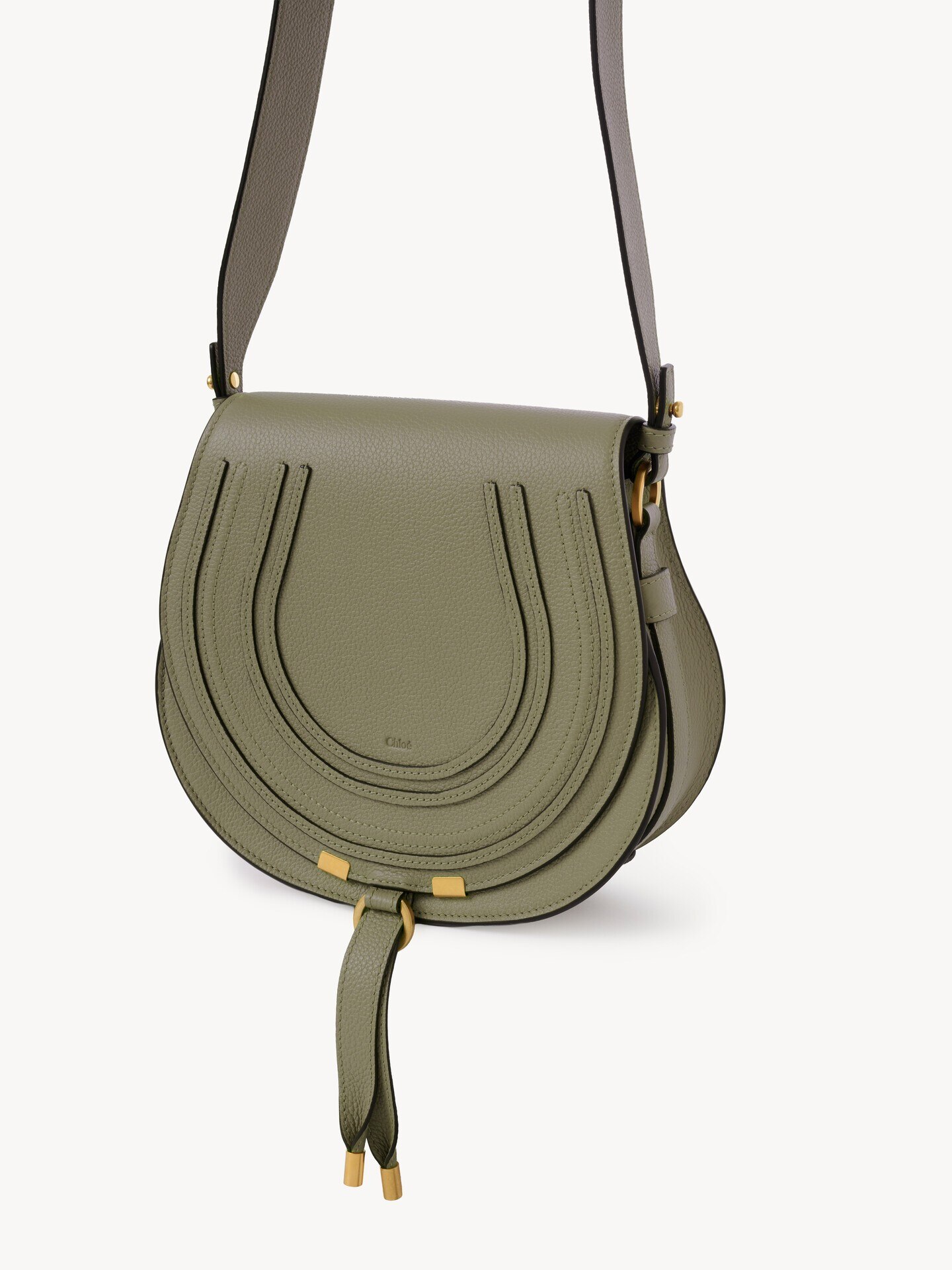 Bolso saddle Marcie de cuero granulado - 3