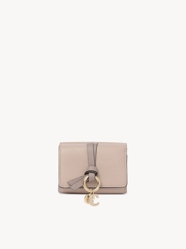 Mini Alphabet tri-fold in grained leather - 2