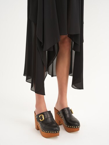 Jeannette wedge clog Black - Chloé