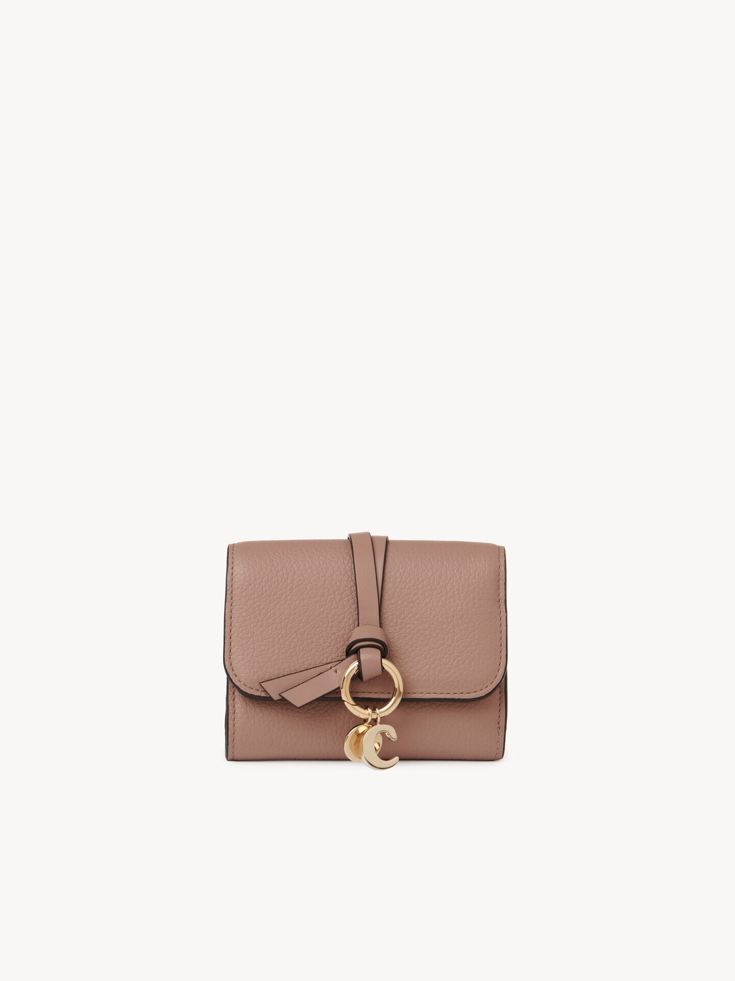 Small Alphabet tri-fold in grained leather - 1