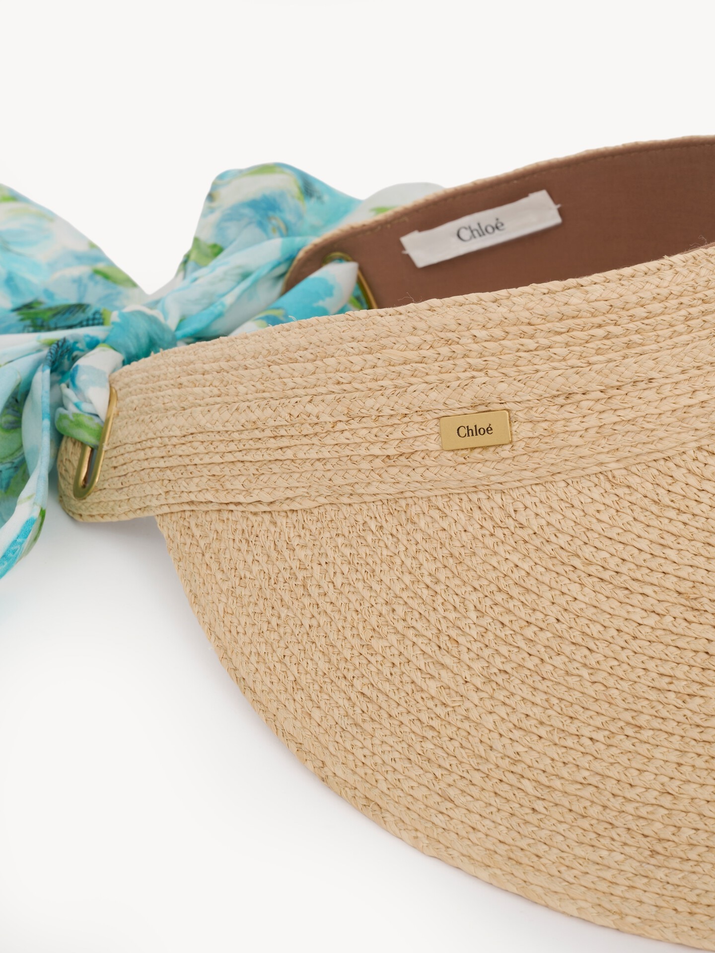 The Chlo&eacute; visor in raffia - 4.0