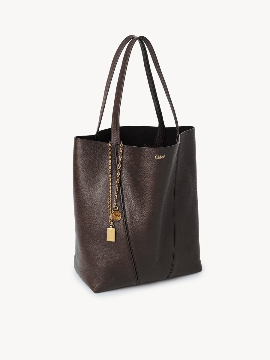 Chlo&eacute; Spin tote bag in grained leather - 5
