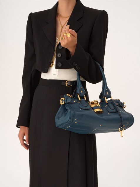 Paddington Bag aus genarbtem Leder