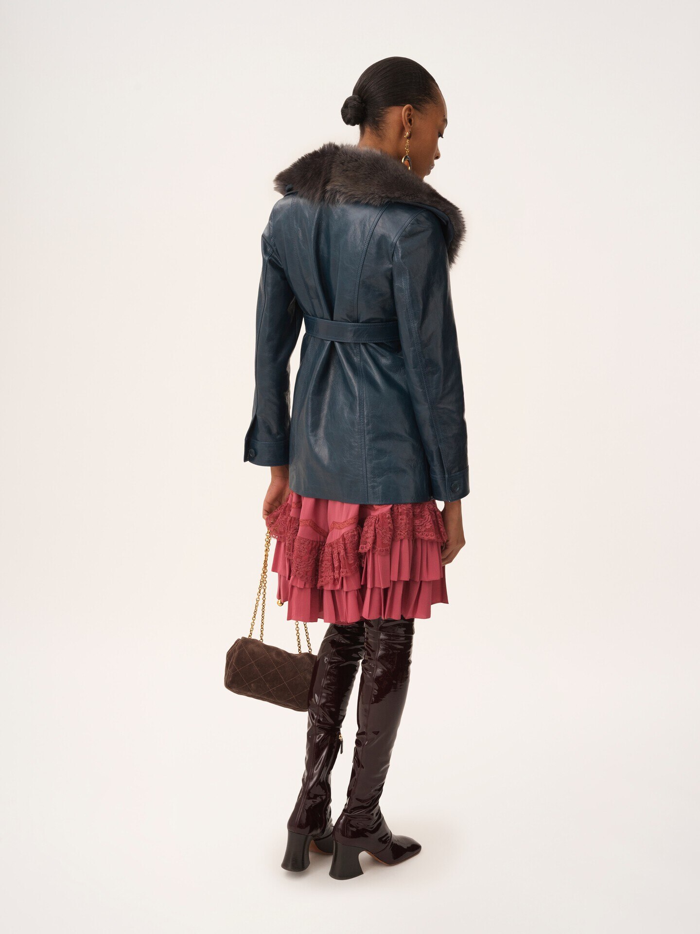 Manteau court en cuir - 5