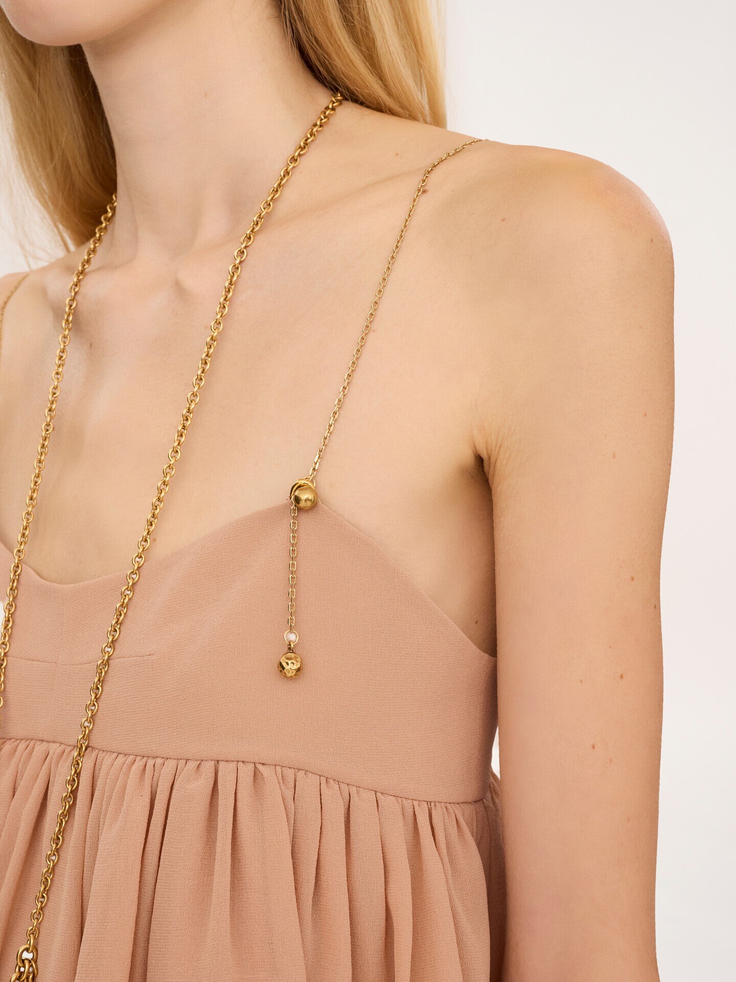 Sleeveless ruffle top in silk georgette - 6