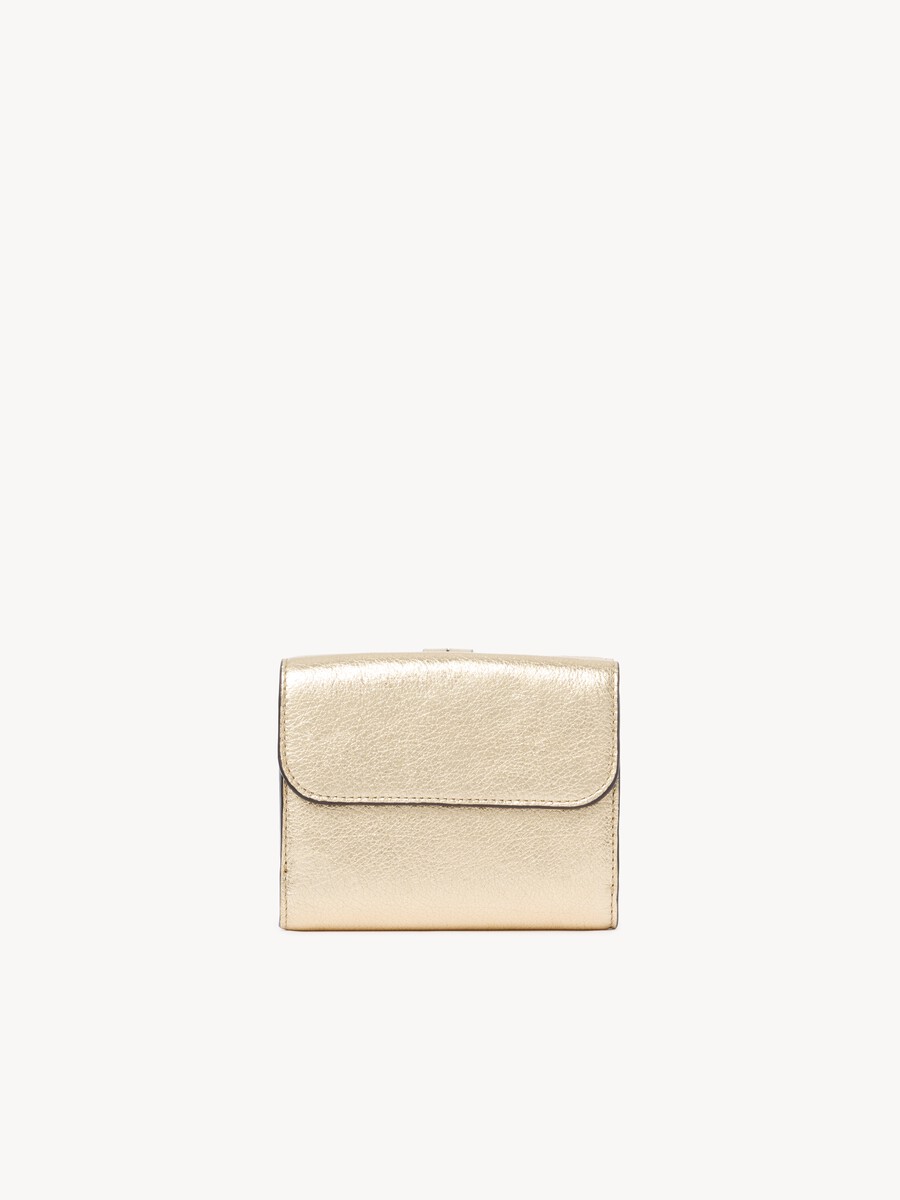 Small Alphabet tri-fold in metallic leather - 4
