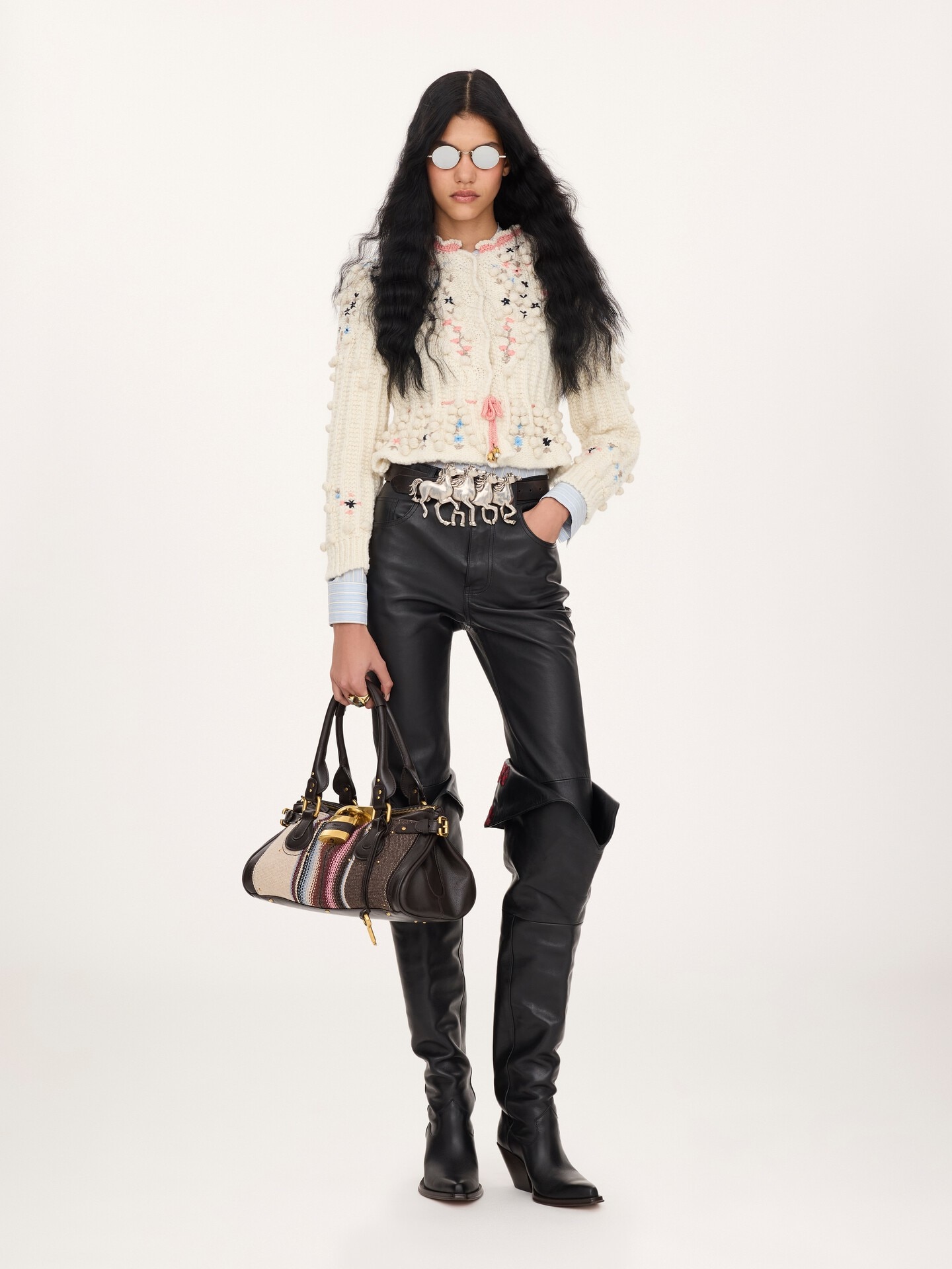 Paddington bag in tweed & grained leather - 7.0