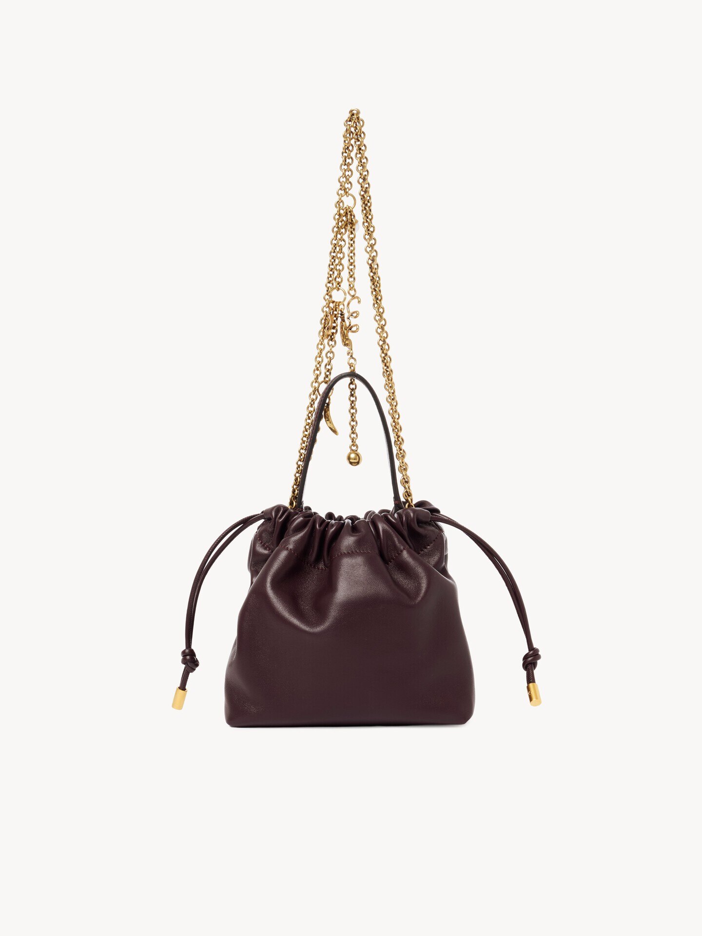 Chlo&eacute; Icons Mini-Schultertasche aus weichem Leder mit Kette - 5
