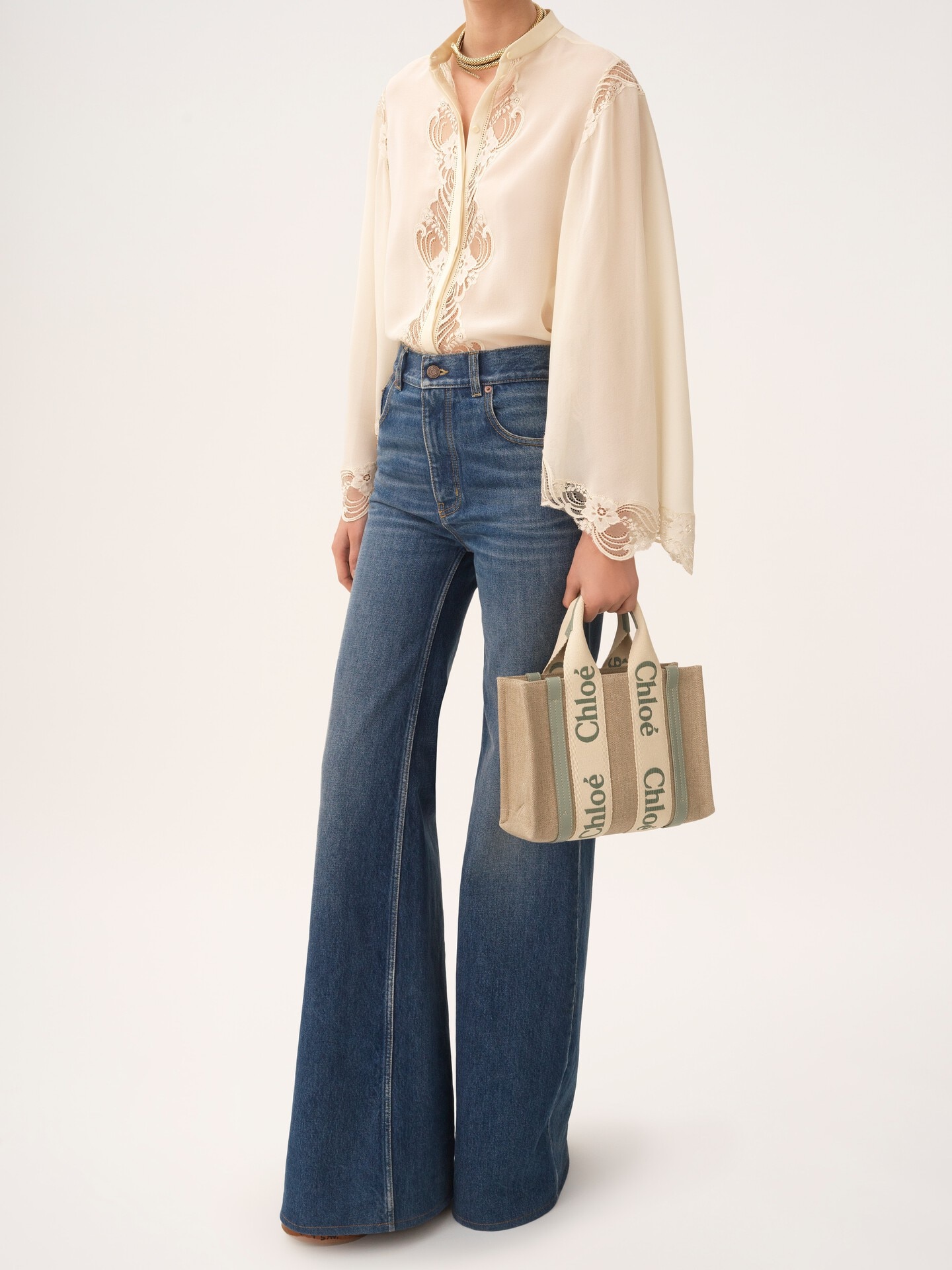 Petit sac cabas Woody en toile de lin - 8