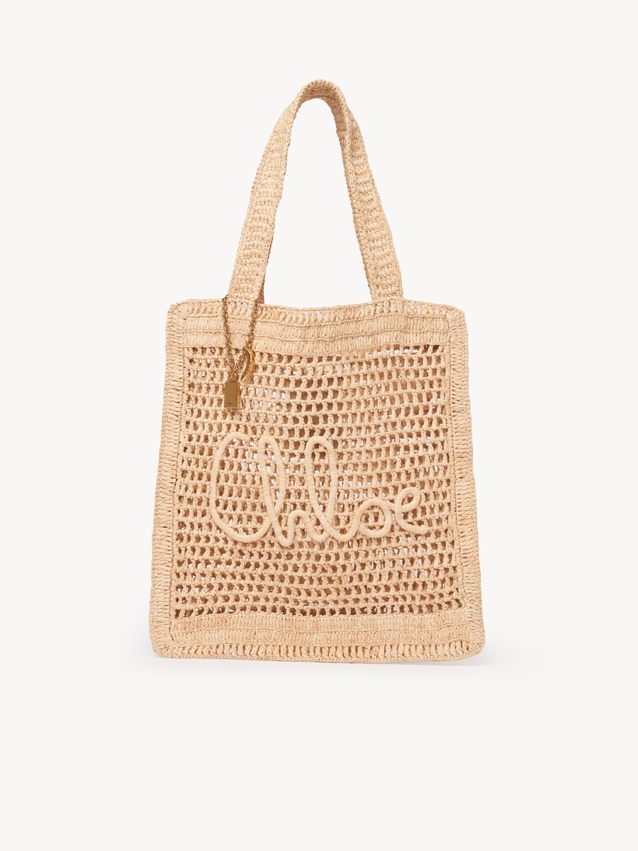 Summer Banana tote bag in raffia - 1