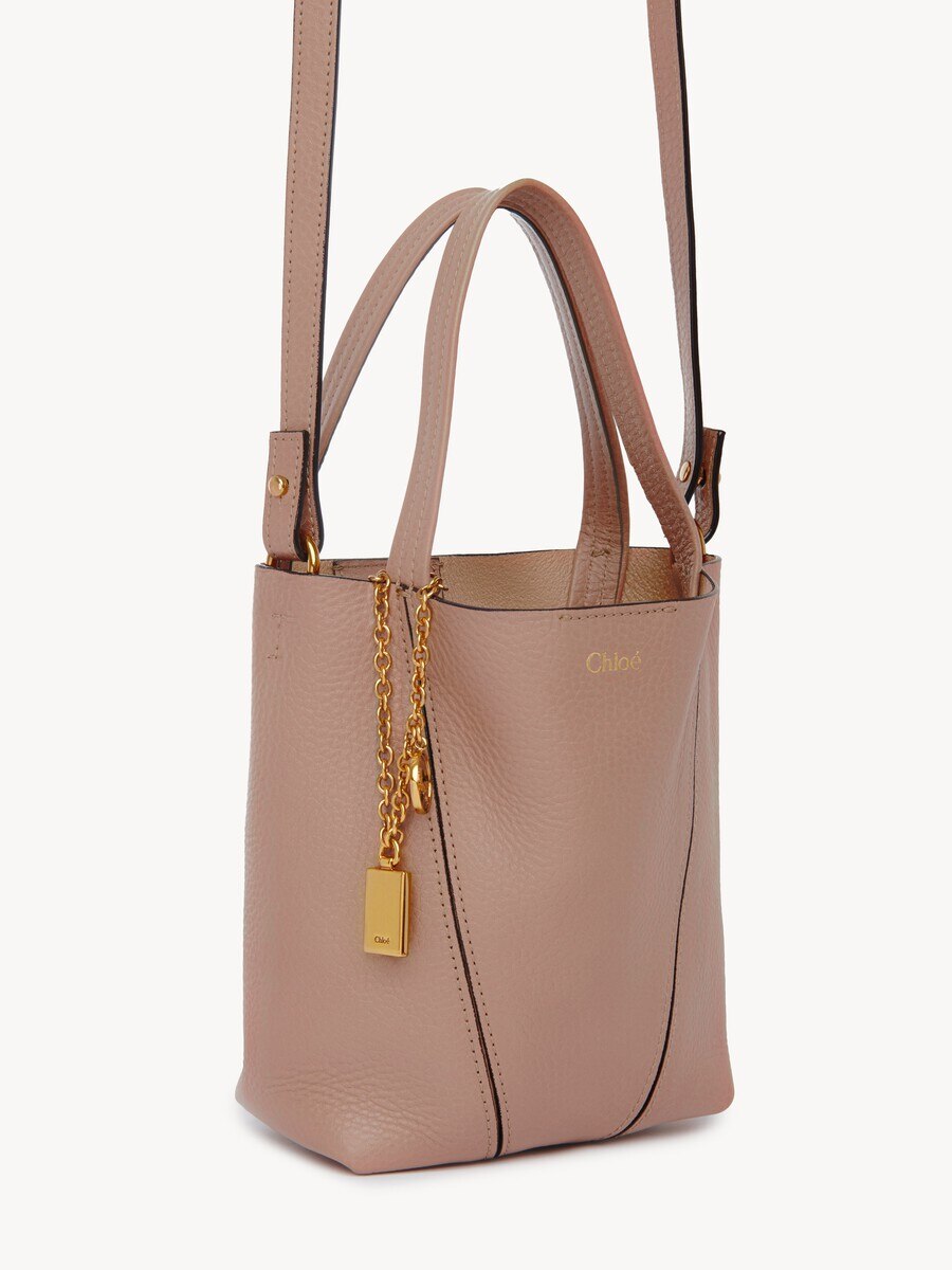 Small Chlo&eacute; Spin tote bag in grained leather - 5