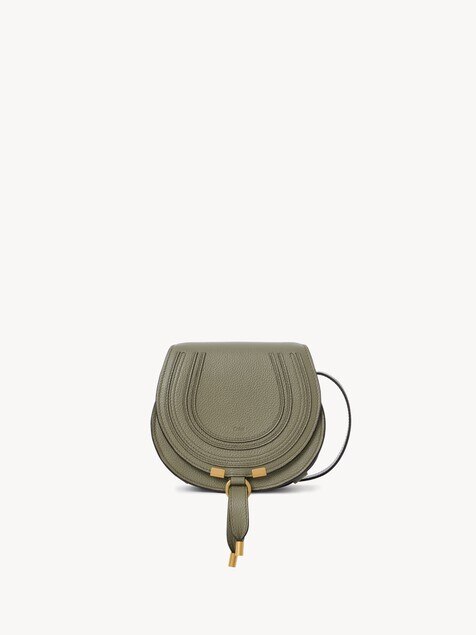 Small Marcie saddle bag in grained leather