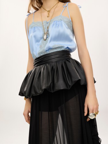 Peplum belt in leather - 3