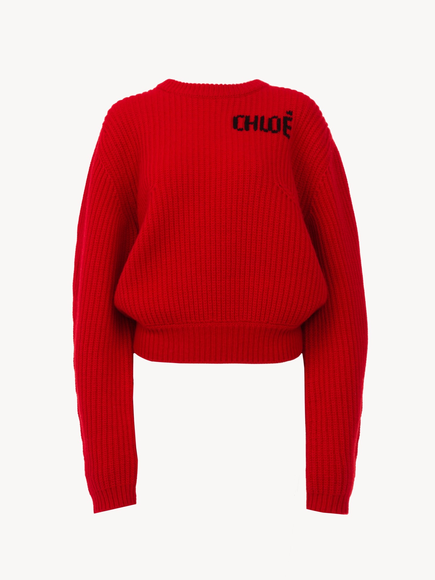 Jersey oversize con logotipo de punto de lana y cachemira - 2