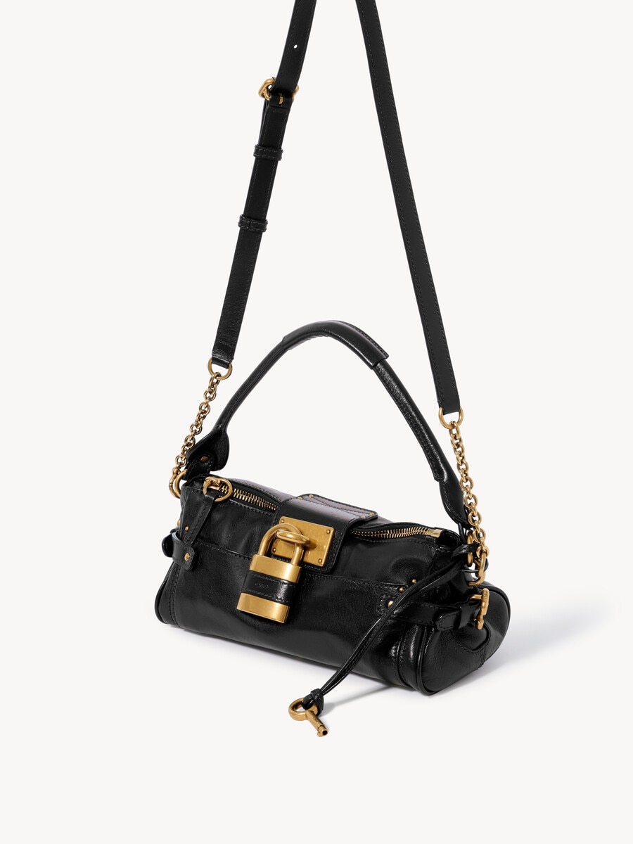 Small Paddington bag with strap in grained leather - 7