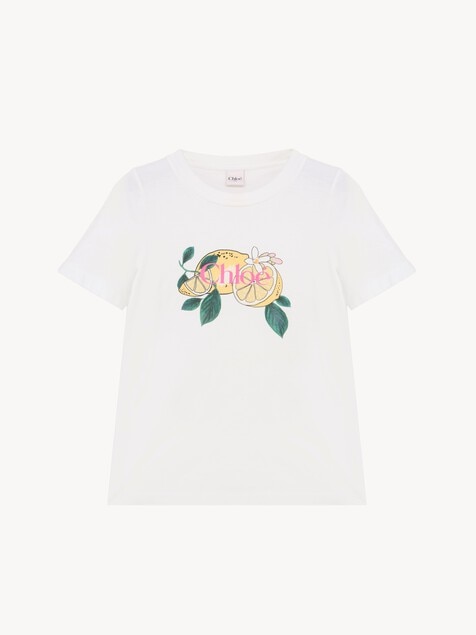 Crew-neck logo T-shirt in cotton jersey