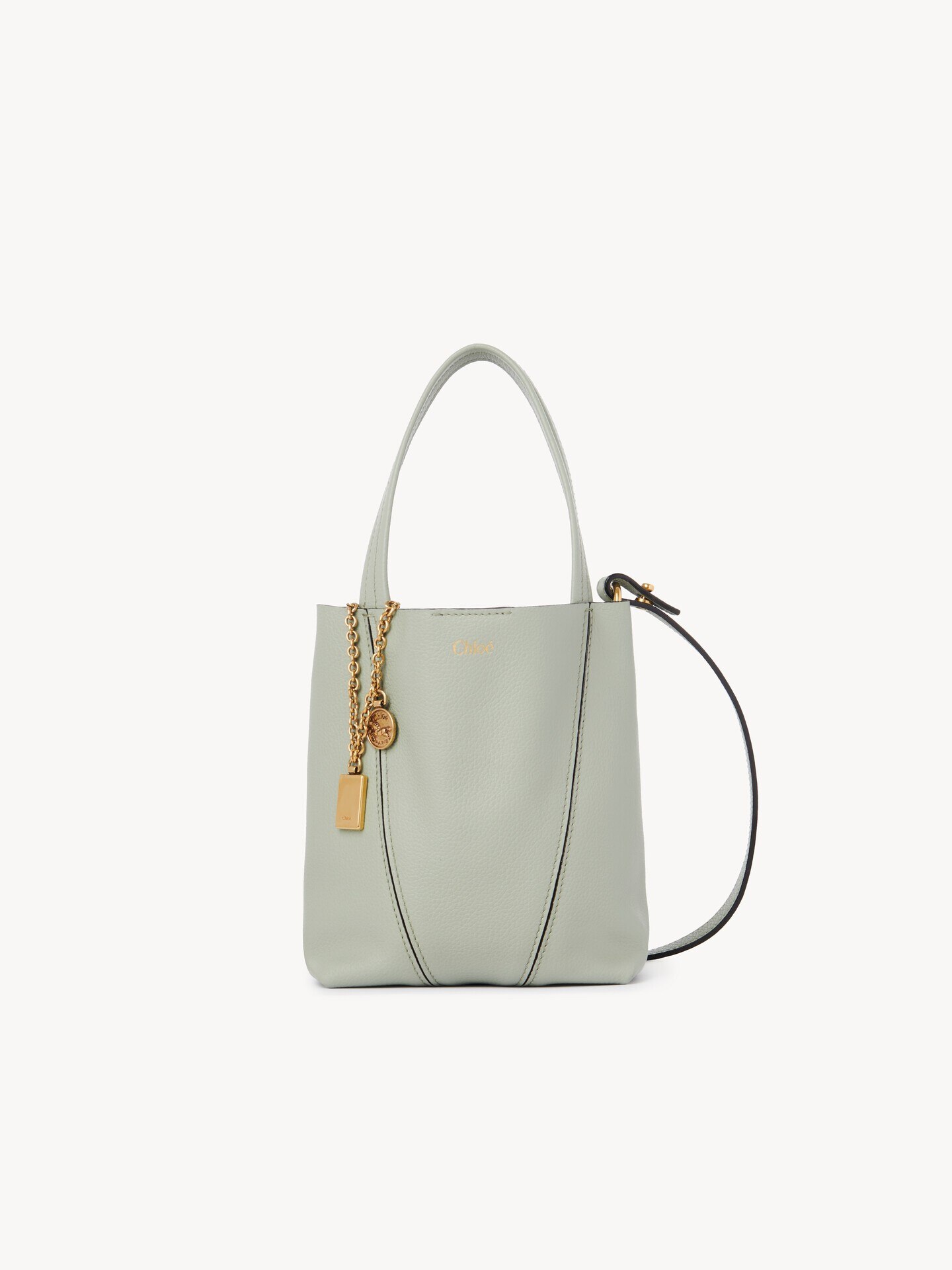Small Chlo&eacute; Spin tote bag in grained leather - 1