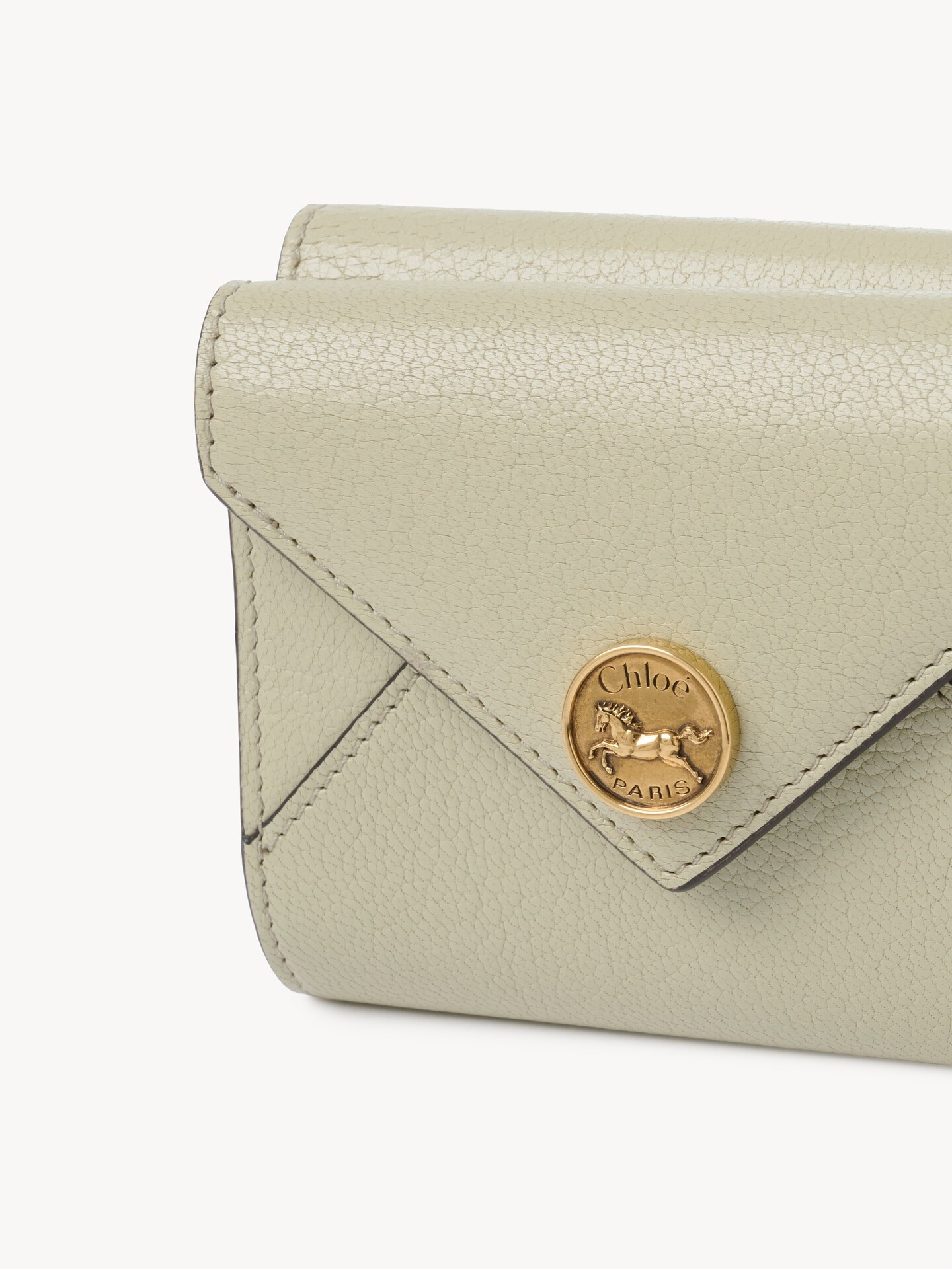 Petit portefeuille &agrave; trois volets Envelope en cuir grain&eacute; - 6