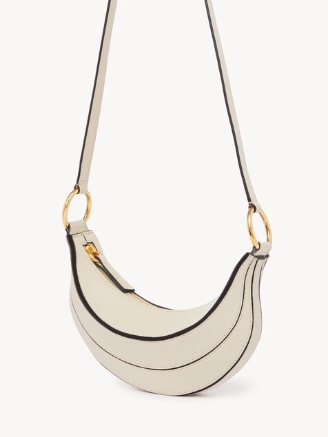Banana cross-body bag in grained leather