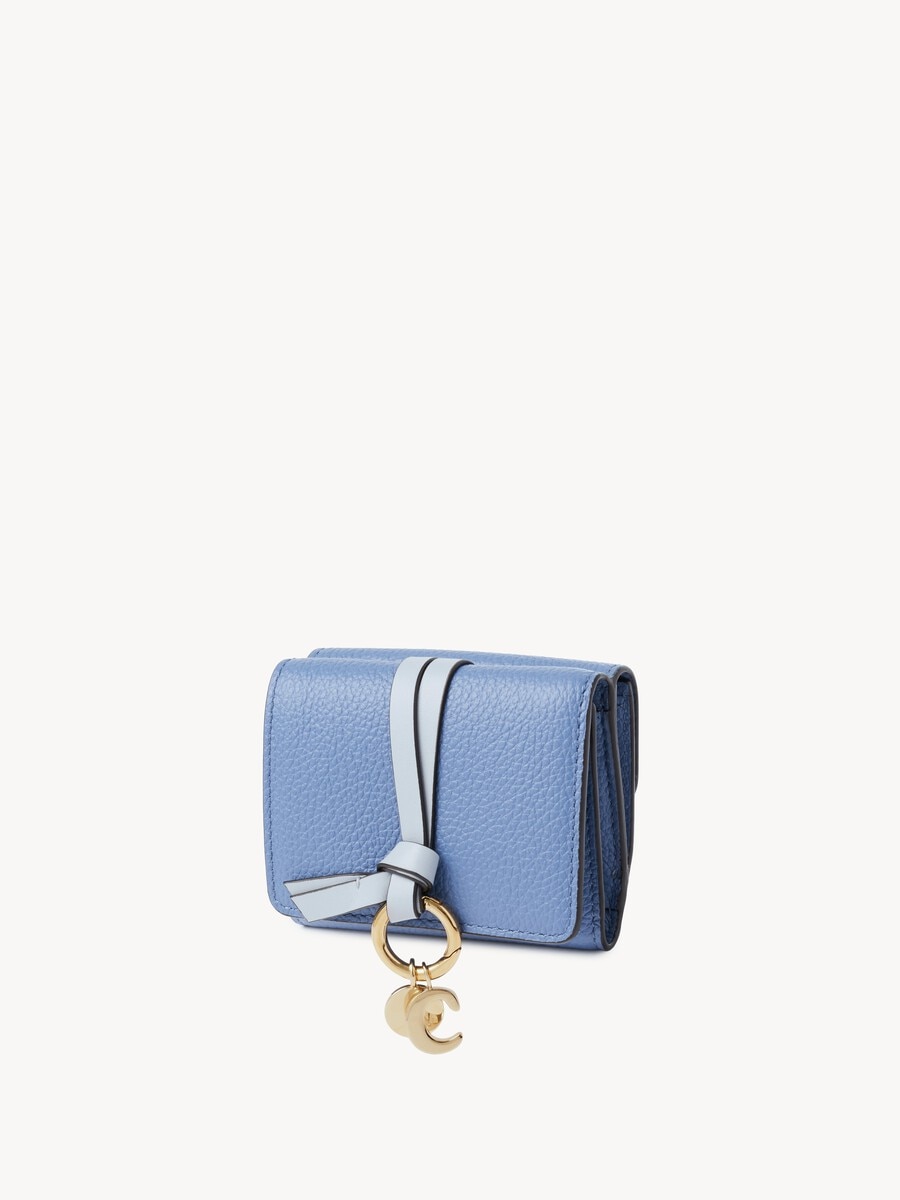 Mini Alphabet tri-fold in grained leather - 3
