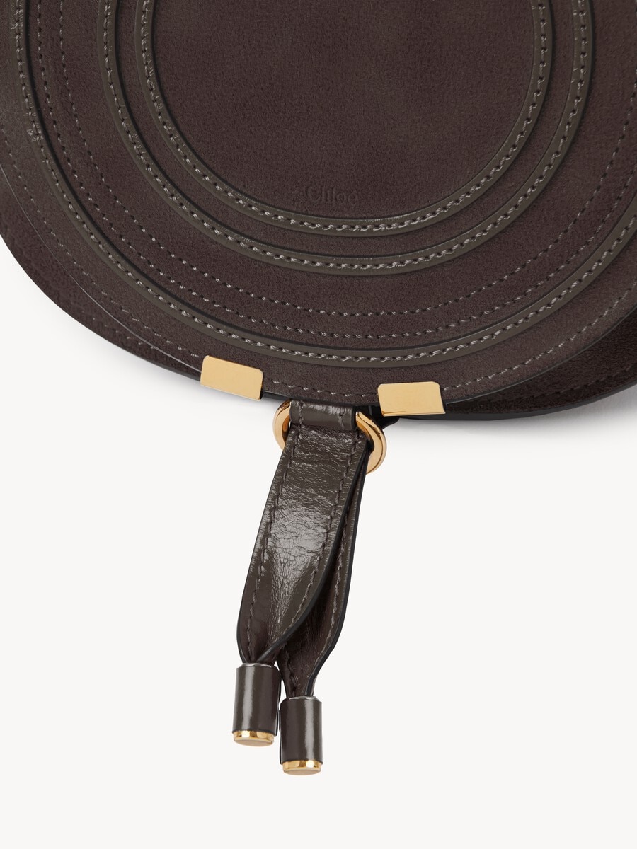 Small Marcie saddle bag in suede leather - 5