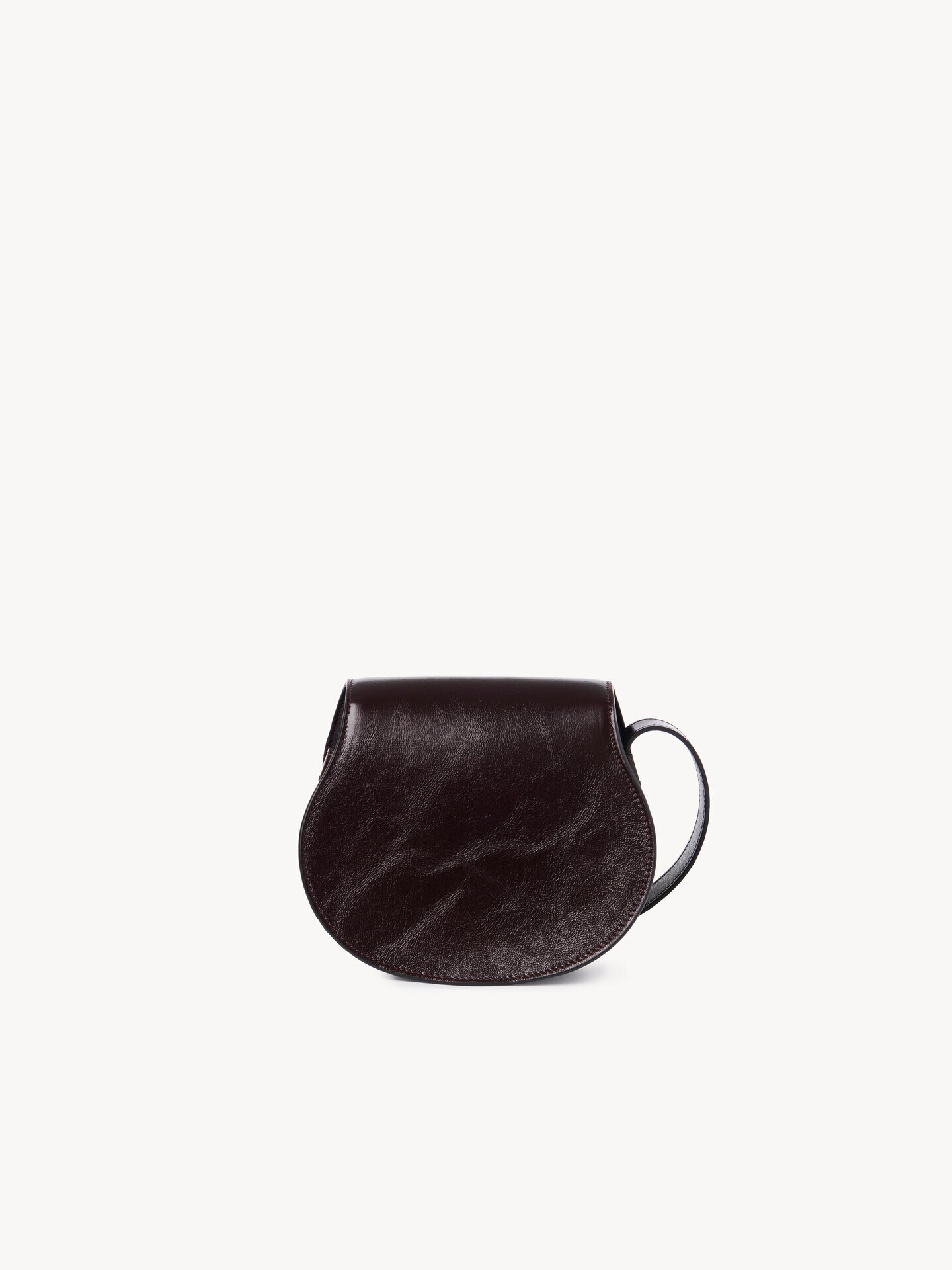Small Marcie saddle bag in shiny leather - 4.0
