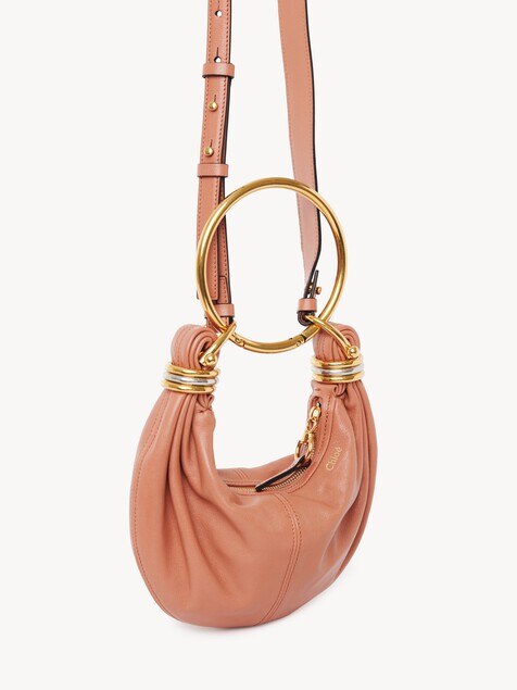 Mini Bracelet Hobo bag in grained leather