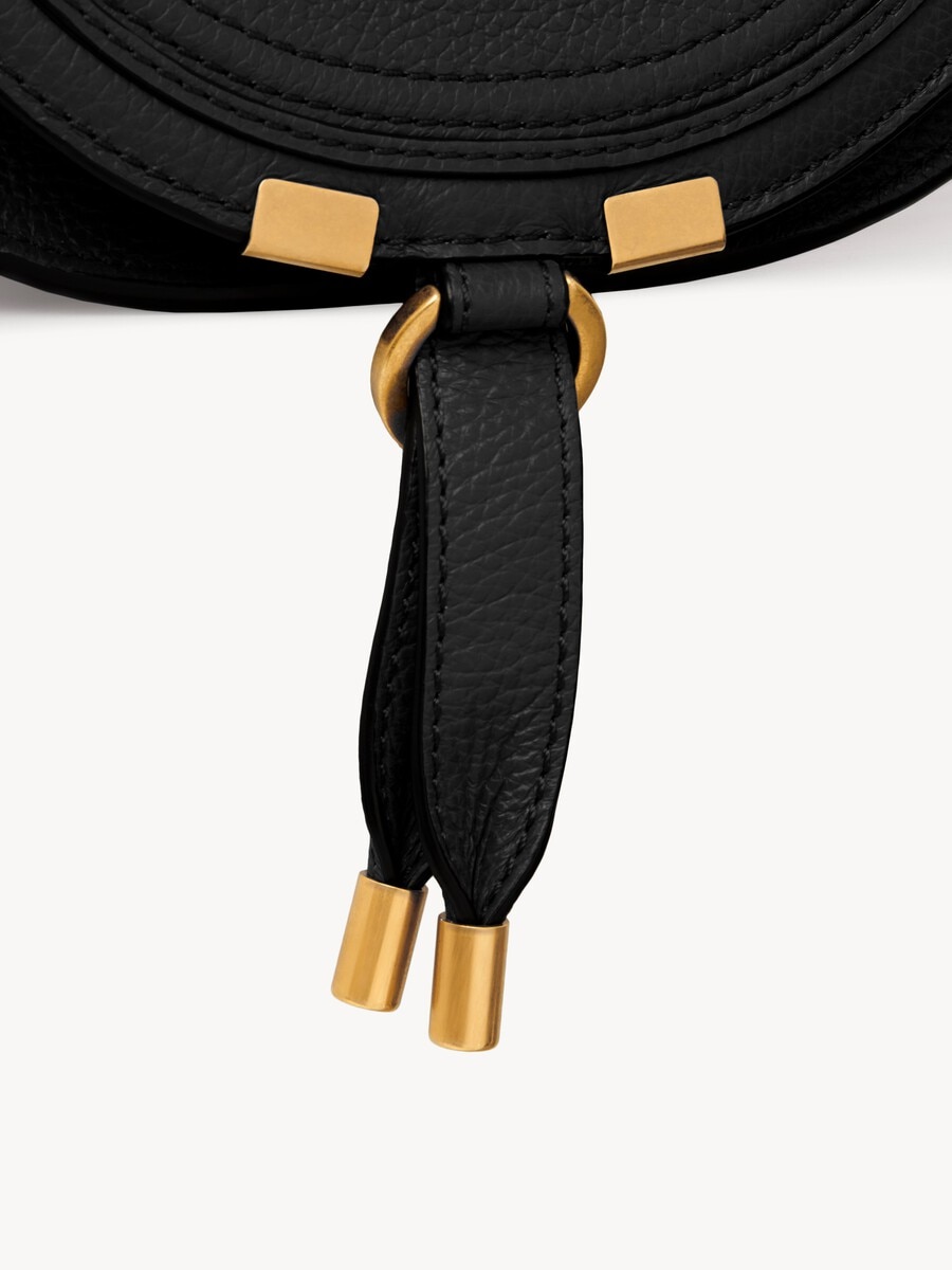 Small Marcie saddle bag in grained leather - 9