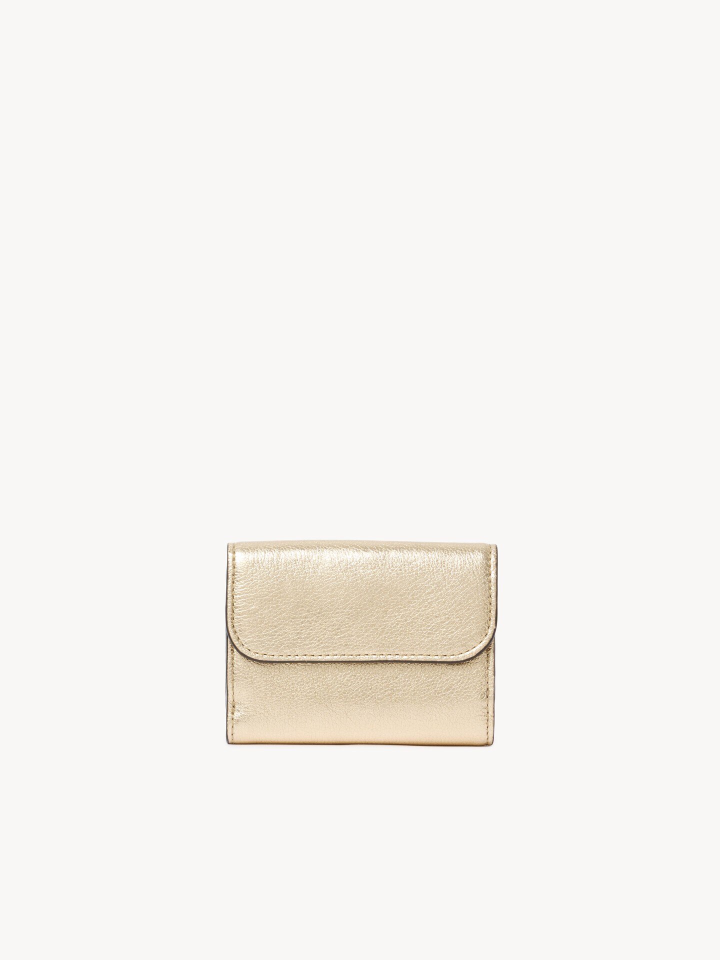 Mini Alphabet tri-fold in metallized leather - 4