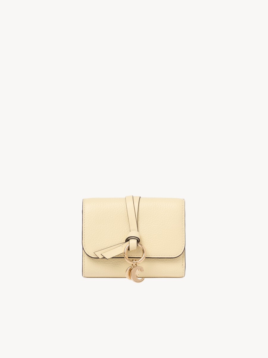 Small Alphabet tri-fold in grained leather - 1