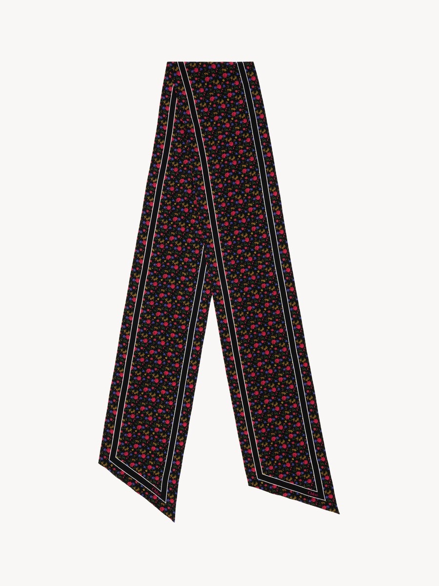 The Chlo&eacute; Folk bandeau scarf in silk cr&ecirc;pe - 1