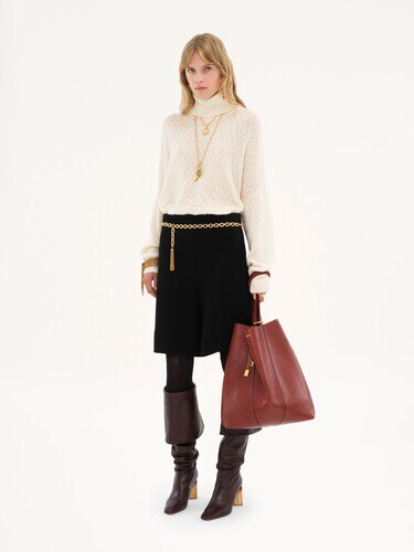 Chlo&eacute; Spin tote bag in grained leather - 8