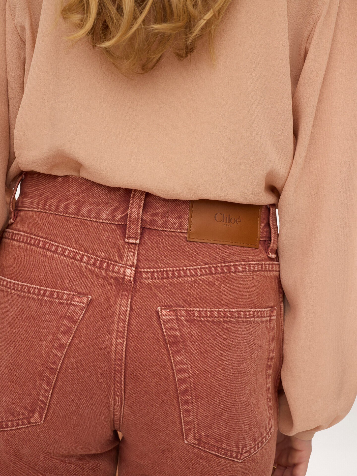 デニム製ストレートジーンズ 茶色 - Chloé