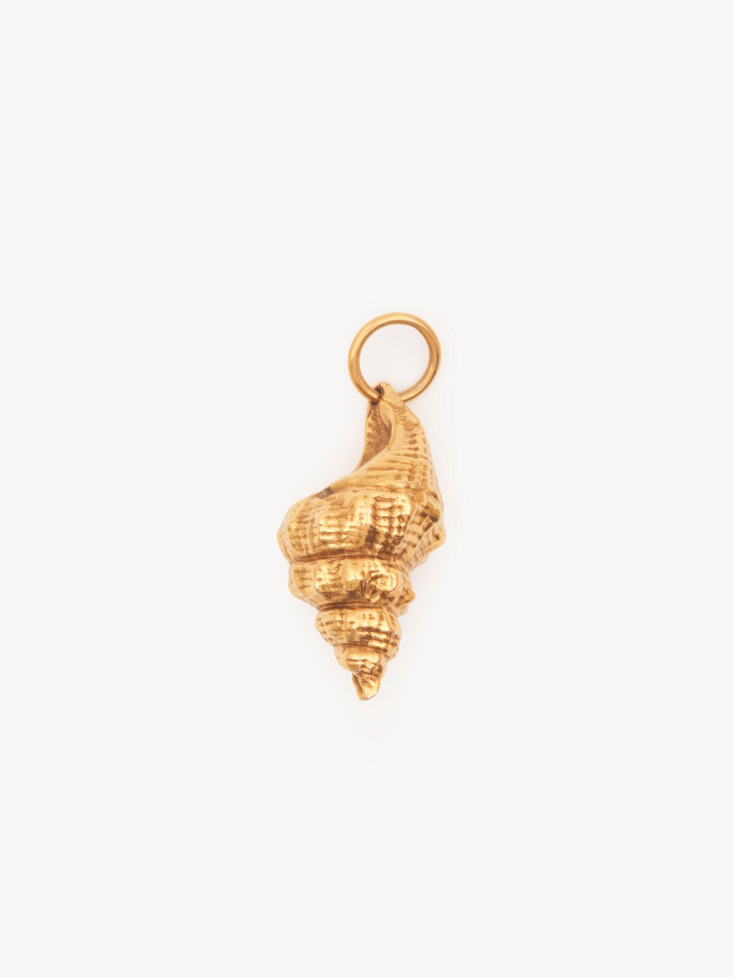 Alphabet shell charm in brass - 3