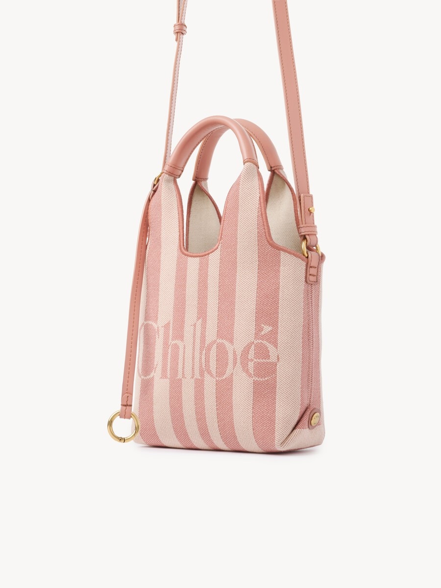 Mini Chlo&eacute; Stripy tote bag in jacquard - 4
