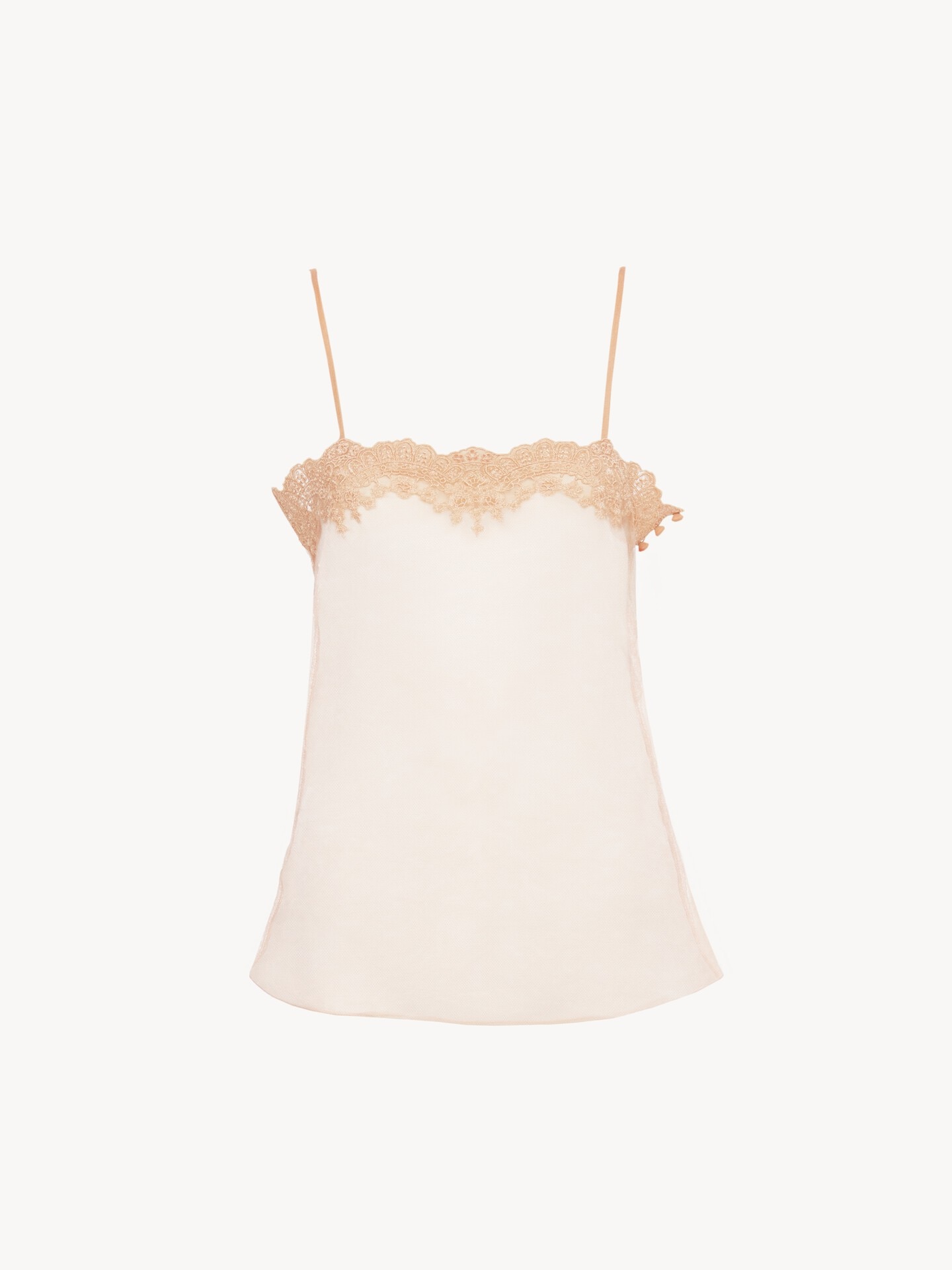 Schmal geschnittenes Tank Top aus bestickter Spitze - 1