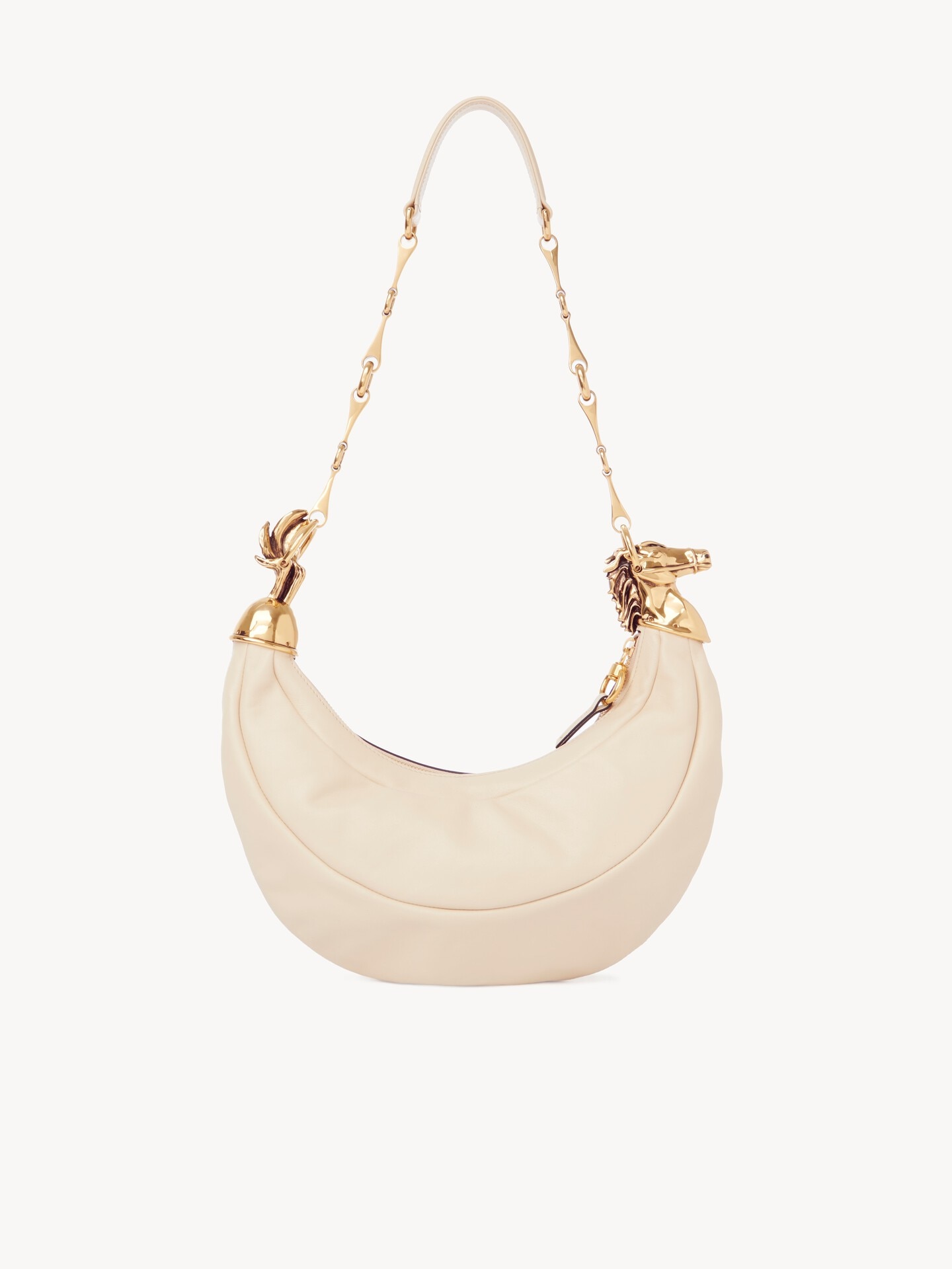 Bolso de hombro Chain Horse de cuero granulado - 5