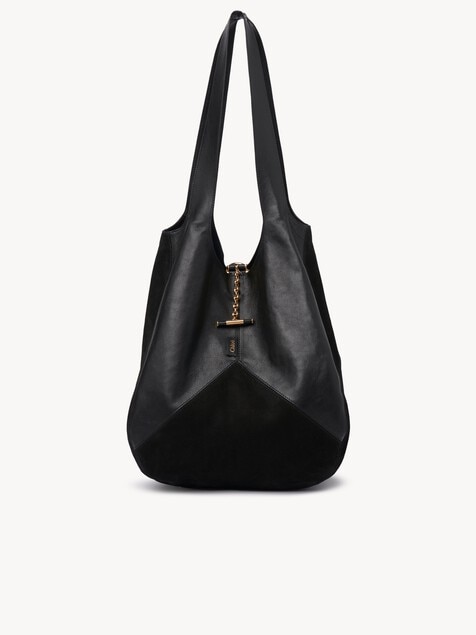 Bolso Chlo&eacute; Balloon de cuero granulado y ante