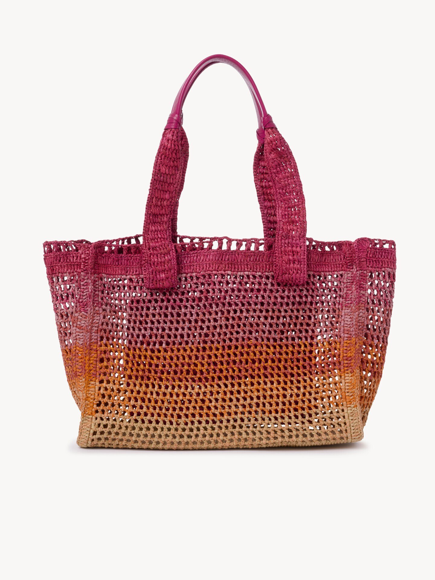 Summer Banana east-west tote bag in raffia - 5