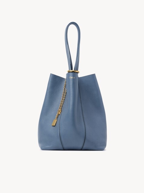 Sac cabas Chlo&eacute; Spin en cuir grain&eacute;