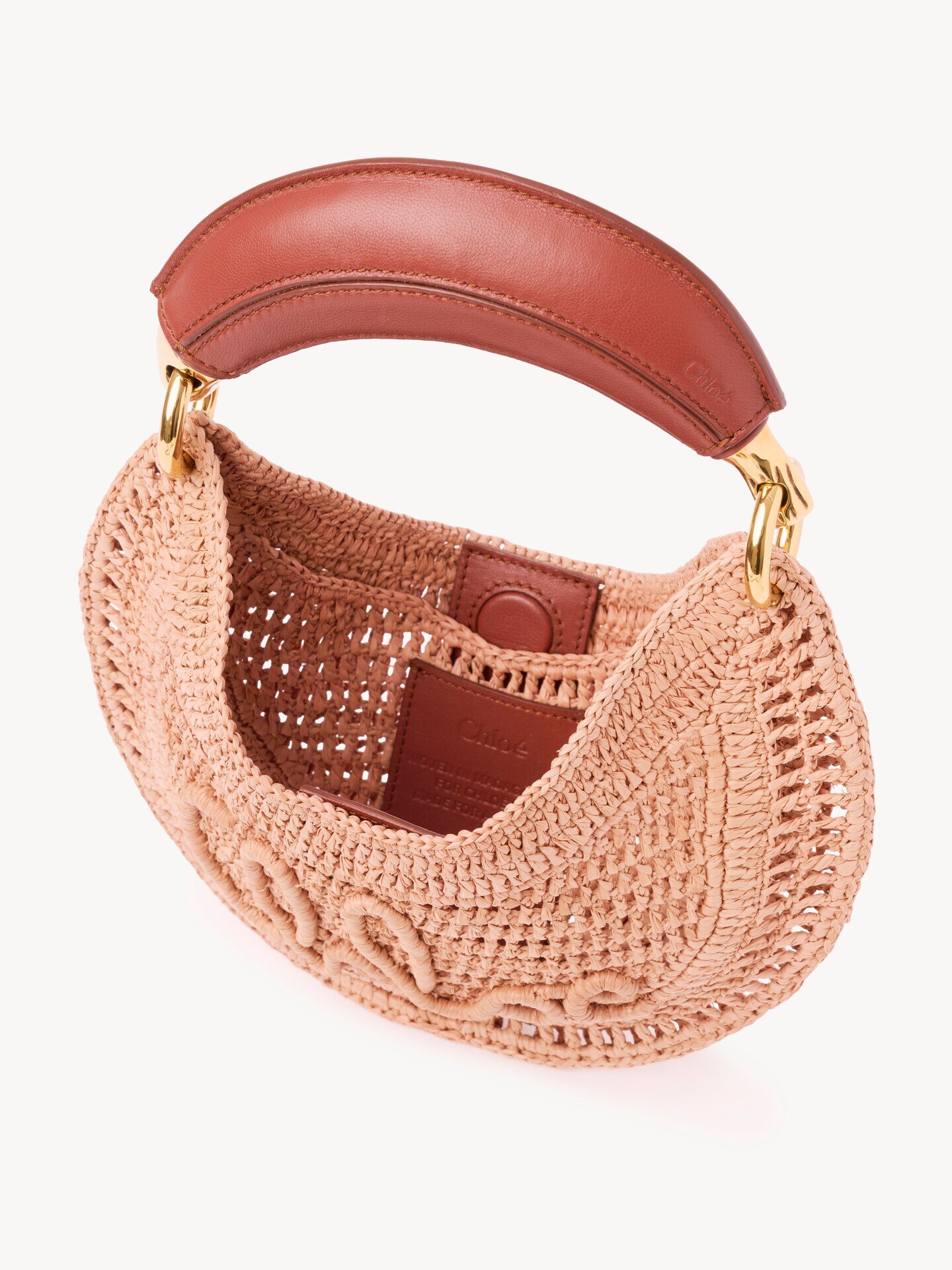 Mini sac hobo &agrave; bandouli&egrave;re Summer Banana en raphia - 6