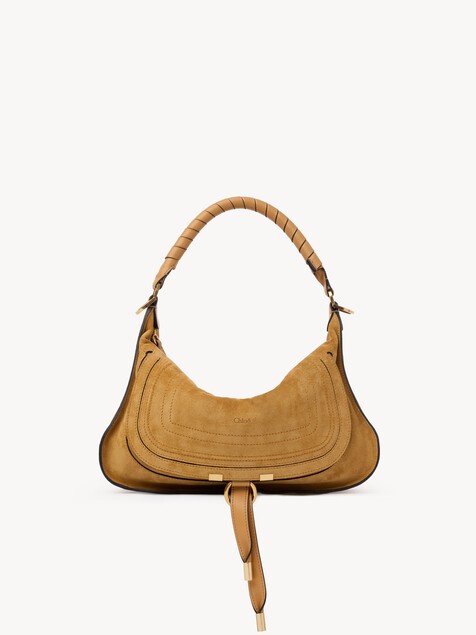 Small Marcie shoulder bag in suede leather