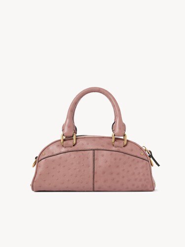 Small Chlo&eacute; bowling bag in ostrich-effect leather - 5