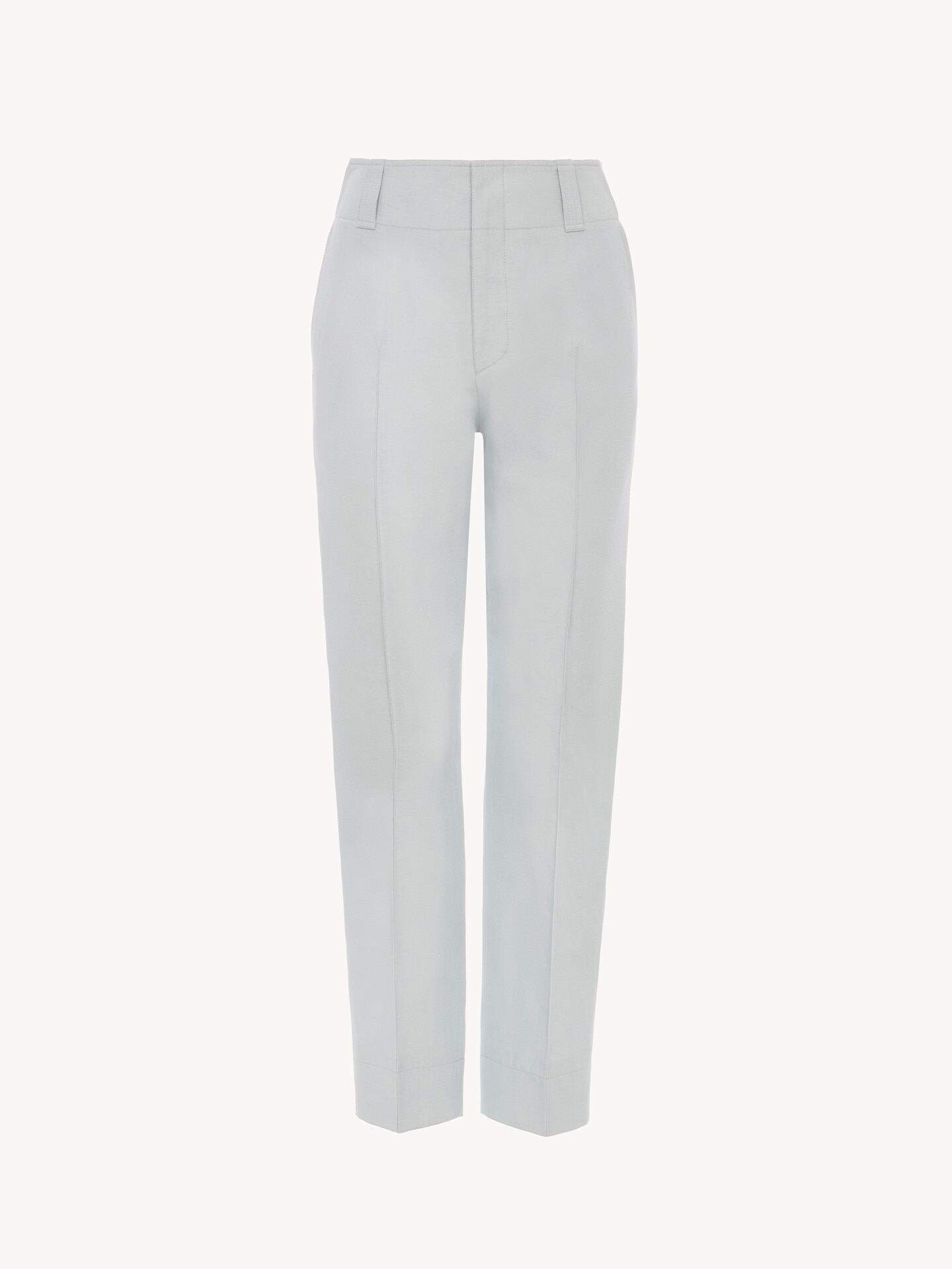 Cigarette pants in a linen-cotton mix - 1