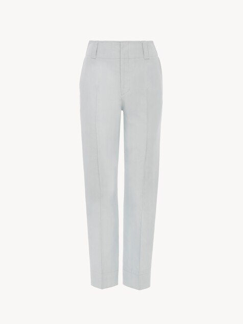Cigarette pants in a linen-cotton mix