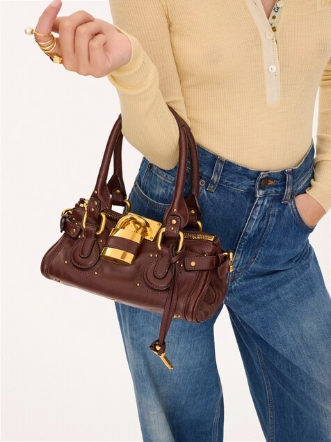 Bolso Paddington peque&ntilde;o de cuero granulado