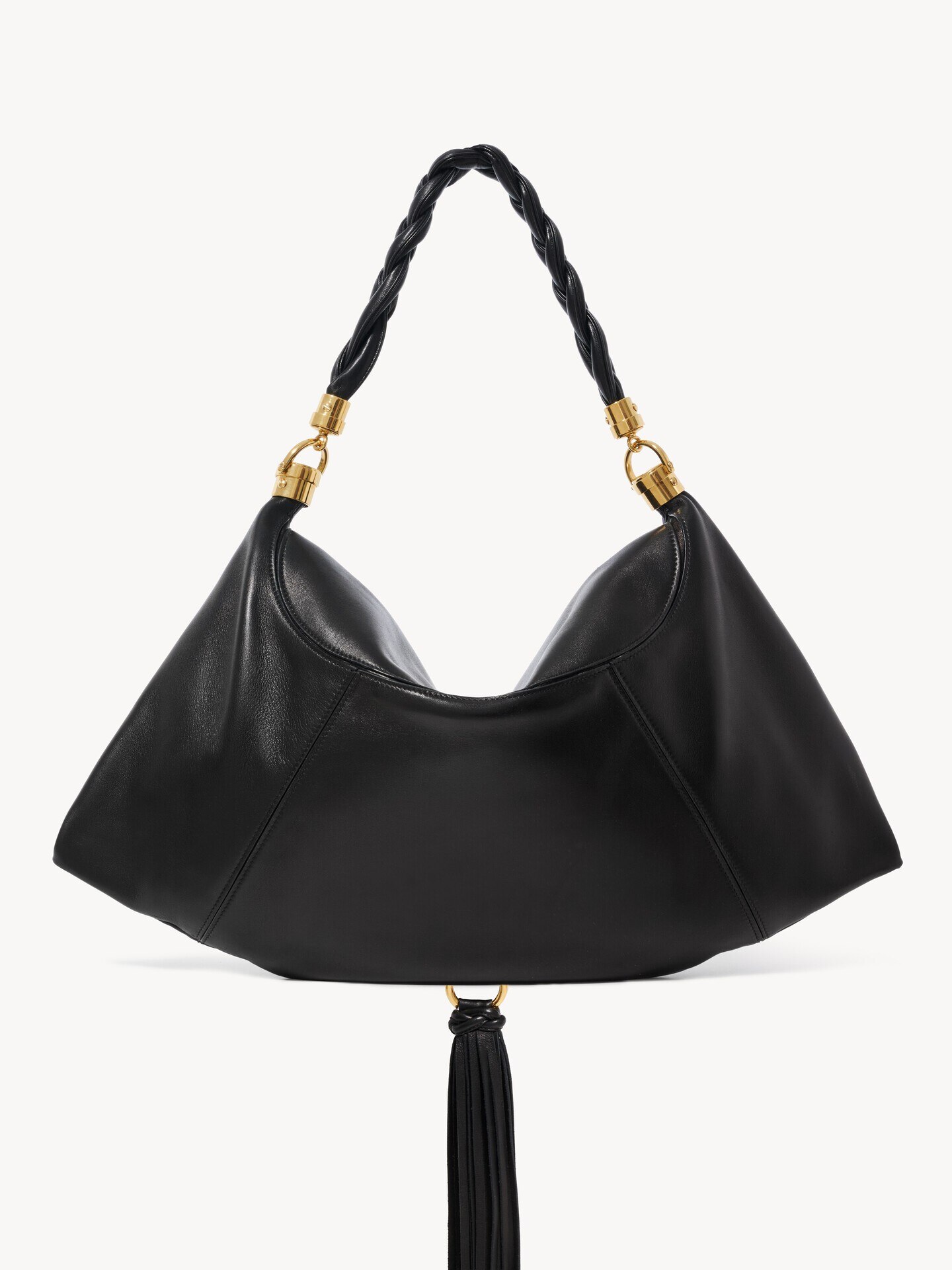 Large Marcie Foulard hobo bag in soft leather - 4.0
