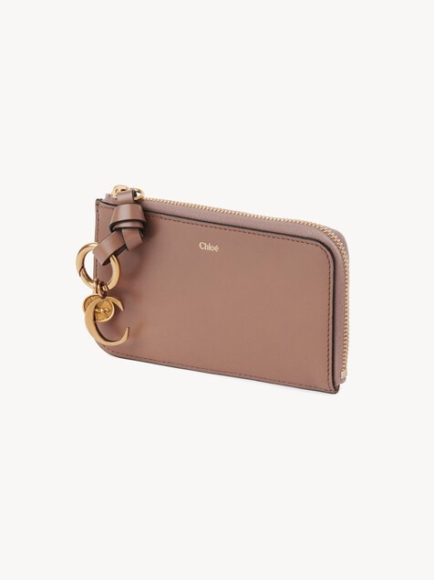 Alphabet wallet in shiny leather